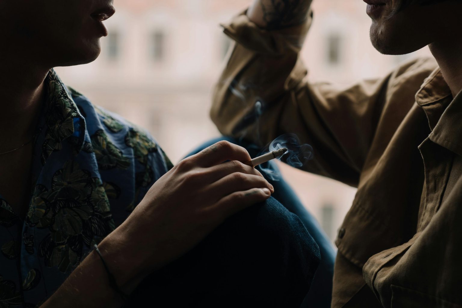 young lads smoking